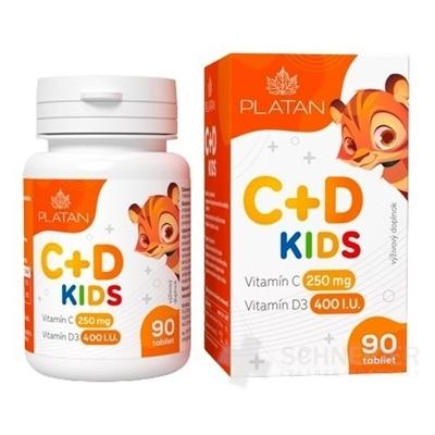 PLATAN Vitamín C + D KIDS